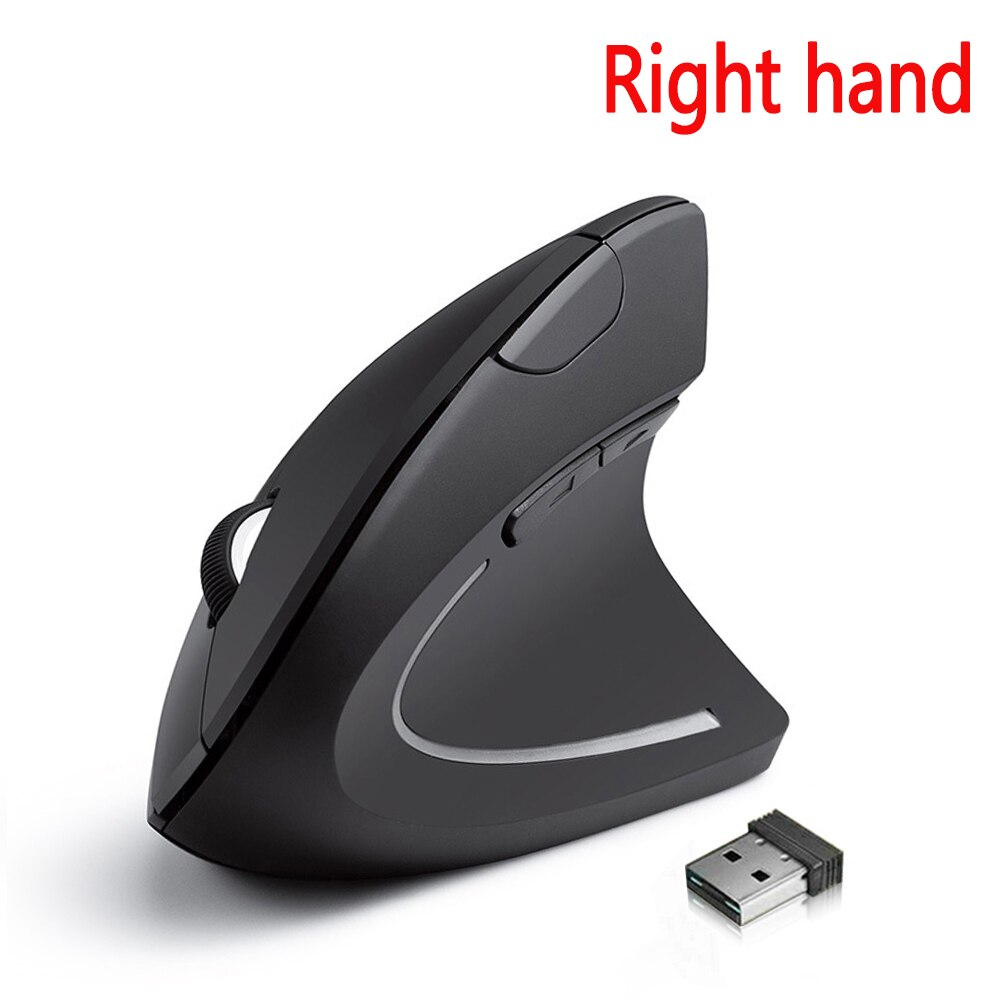 Trådløs lodret mus gaming mus usb computer mus ergonomisk desktop opretstående mus 1600 dpi til pc bærbar computer kontor hjem: Højre hånd