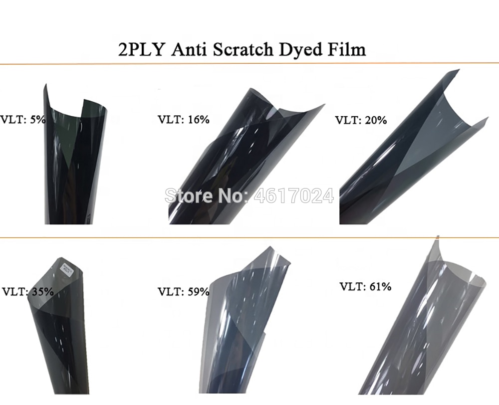 50cmX200cm High heat rejection solar control window tint film VLT35% Black dyed solar tint film