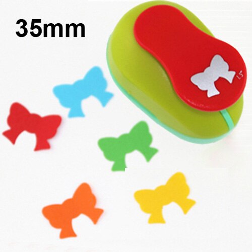 Kawaii butterfly paper cutter Student Hole Punch DIY Handmade Cutter Card Craft Printing Puncher Bow Puncher: 35mm bowknot