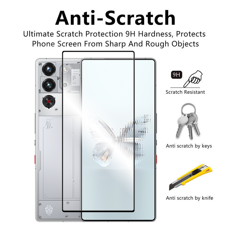 6in1 For Nubia Red Magic 10 Pro+ Glass For Red Magic 10 Pro Tempered Glass 6.85 inch Full Cover Glue HD Screen Protector