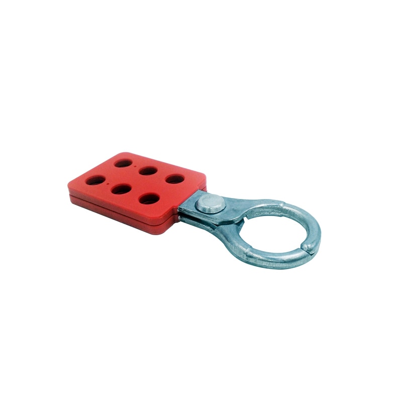 master lock Lockout Hasp 1'' hasp ,aluminium body , scissor action 25mm dia jaws, red plastic coated