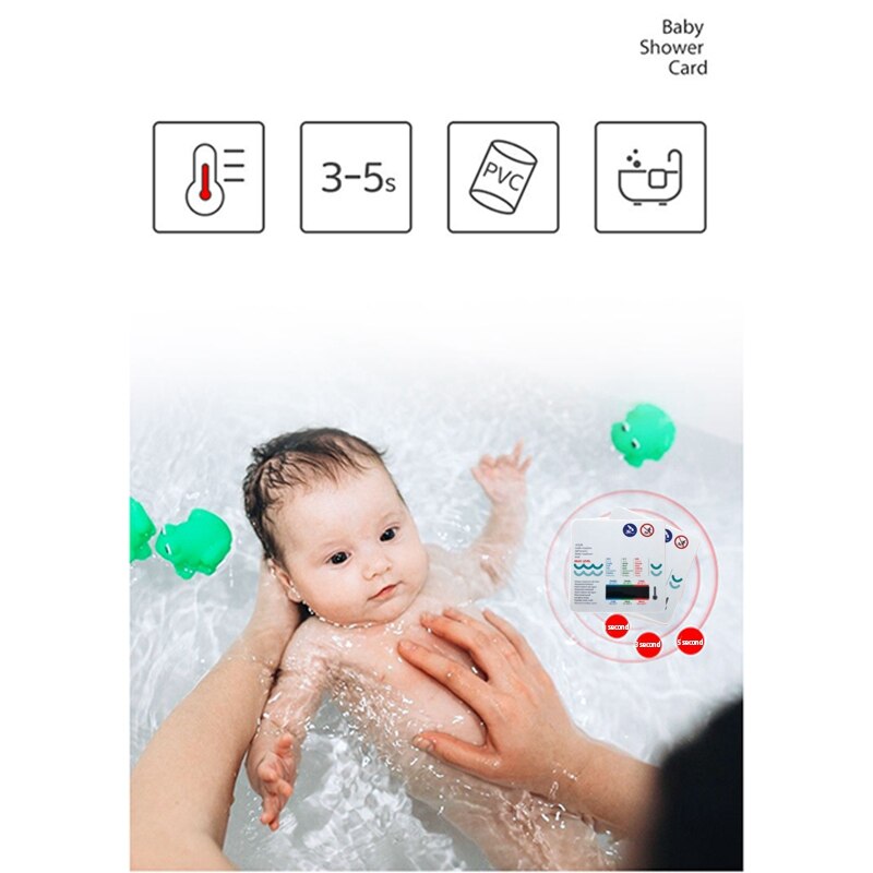 Tarjeta de termómetro de agua, tarjeta de medición de temperatura del agua, herramienta de baño de Casa para baño de bebé, bañera infantil, 10 Uds.