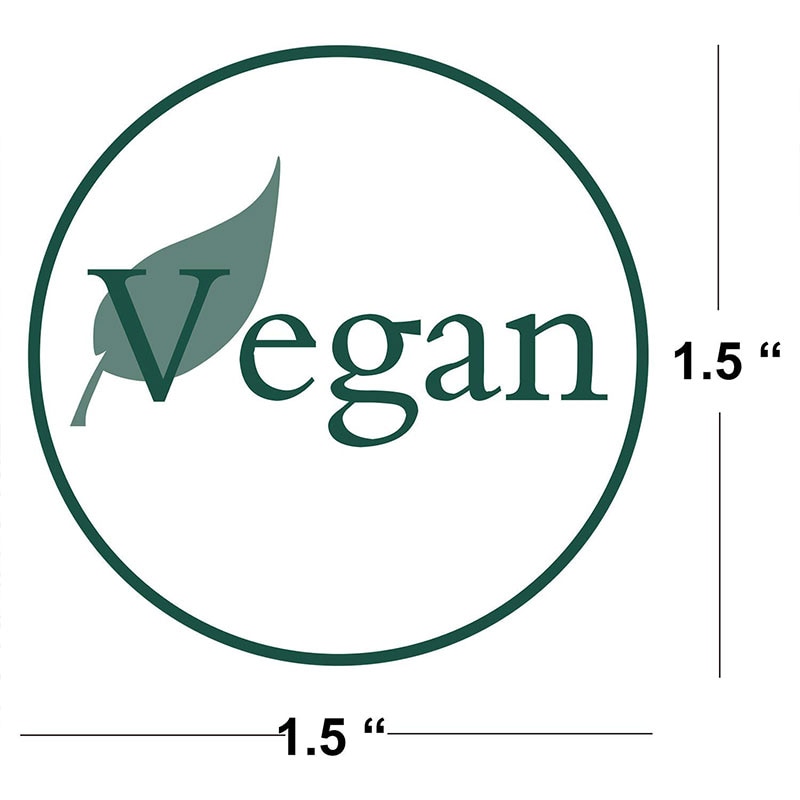 Vegan Food Rotation Labels 1.5 Inch - Round Circle Dots 500 Adhesive Stickers