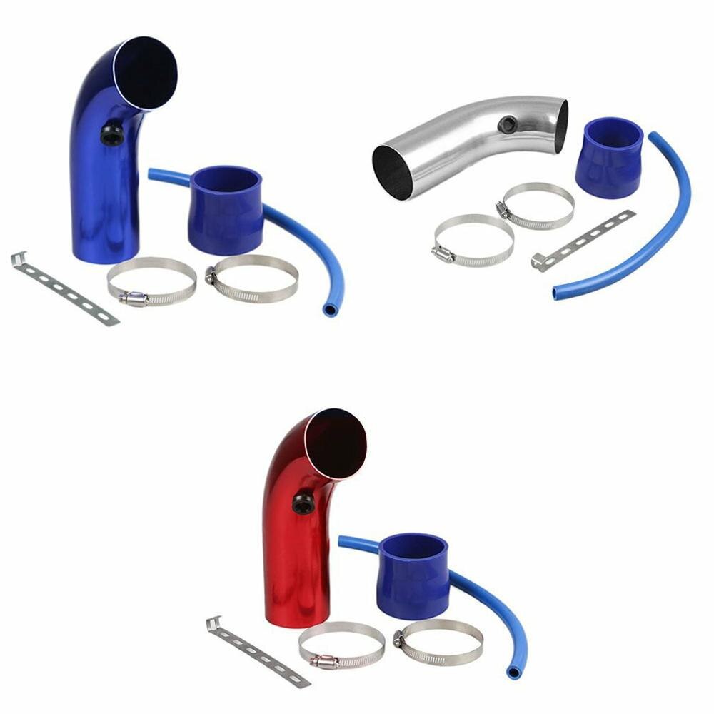 3 Inch Aluminum Pipe Car Turbo Piping Cold Air Intake System Filter Car Cold Air Intake Kit Modified Aluminum Tube Kit