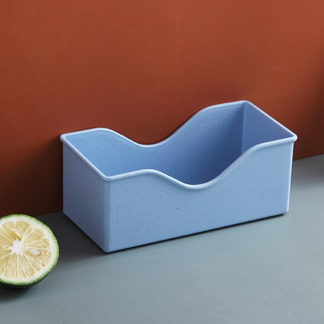 Multifunction Cutlery Set Plate Plastic Plate Spit Bone Snack Cake Dessert Candy Plate Dining Table Trash Plate Slag Plate: Blue-Base