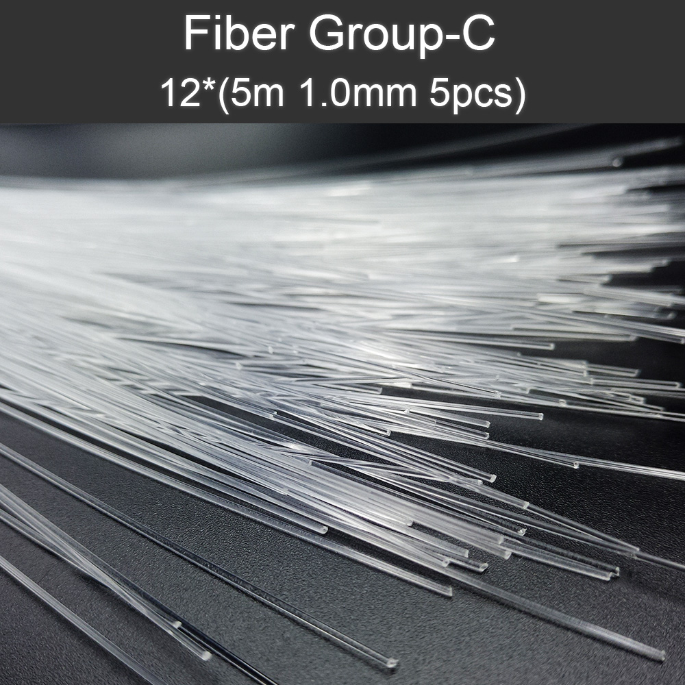 Smart APP control RGBW Optic Fiber Shooting starlight Ceiling Lights 16W Optical Fiber Cable for Car Decoration: Only Fiber Cable C / EU plug