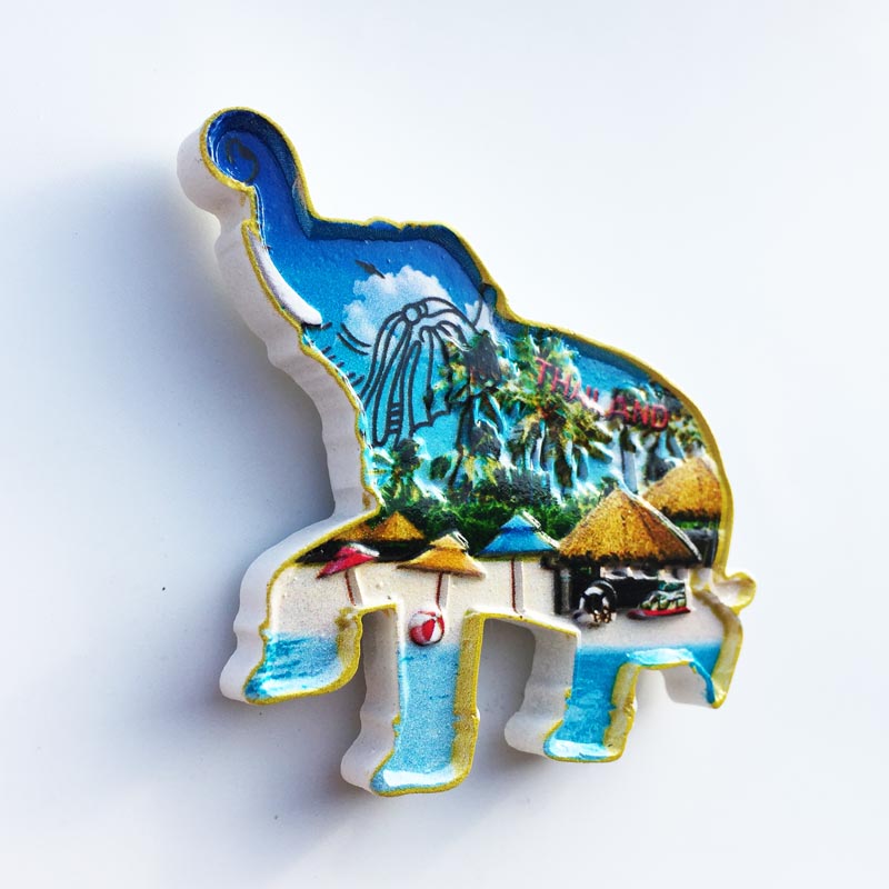 Køleskabsmagneter thailand turist souvenir tu tu bil elefant kort dekorative harpiks håndværk magneter til køleskabe ideer