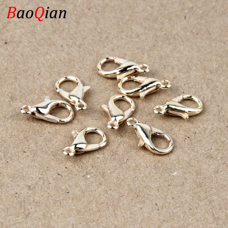 50PCS Alloy Lobster Clasp Hook For Jewelry Making DIY Necklace Bracelet Connector Closure Accessories: KC Gold