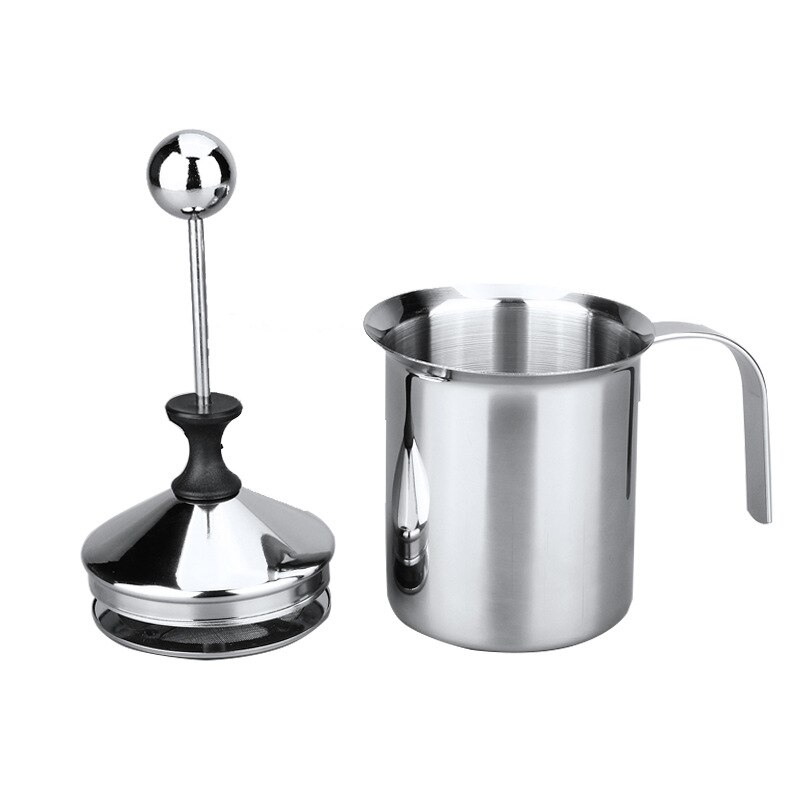 Manual Milk Frother Stainless Steel Cappuccino Milk Creamer Milk Foam Mesh Coffee Foamer Creamer Kitchen Tools