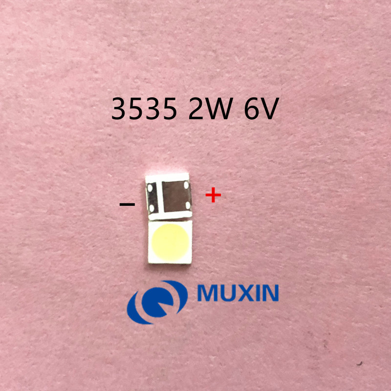 500PCS/Lot LG SMD LED 3535 6V Cold White 2W For TV/LCD Backlight