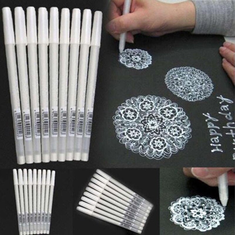 1PC 0.8mm White Transparent Paint Marker Pens Highlight Liner Sketch Markers Writing Drawing Art Painting School Office Supplies