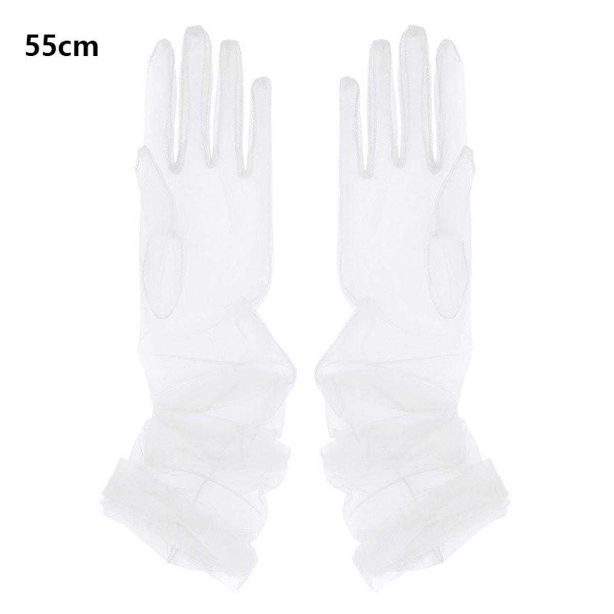 Luvas de tule transparente ultra-finas, luvas ultra longas cotovelo, acessório para tirar foto, dia das bruxas, moda feminina: Lavanda