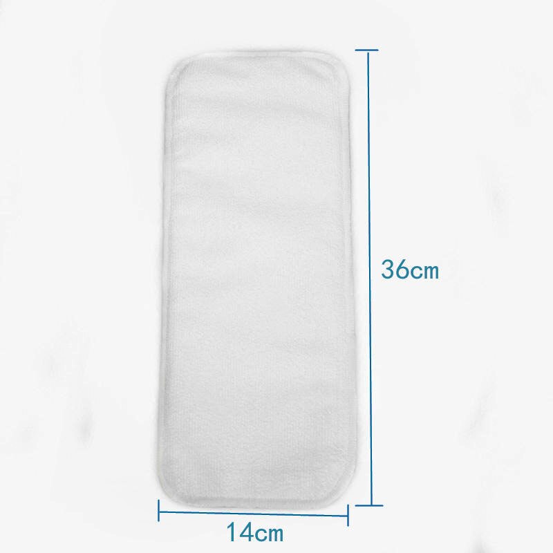 [Mumsbest 10 uds lavables y reutilizables pañales de tela para bebés camisas para pañales insertar pañal encartes de microfibra 3 capas * 36*13,5 cm