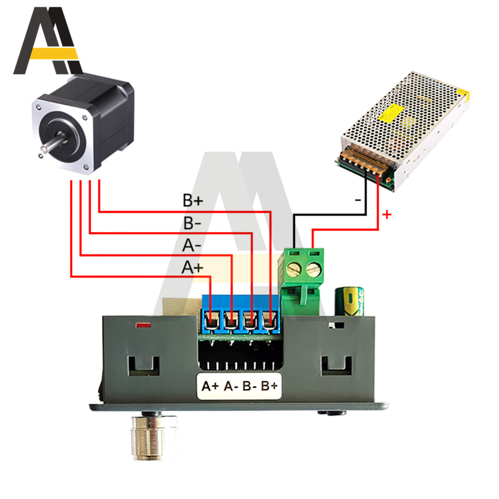 SMC02 Drive Geïntegreerde 42 57 Stappenmotor Controller Positieve Negatieve Controle Drive Hoek Puls Snelheid Plc Seriële Communicatie