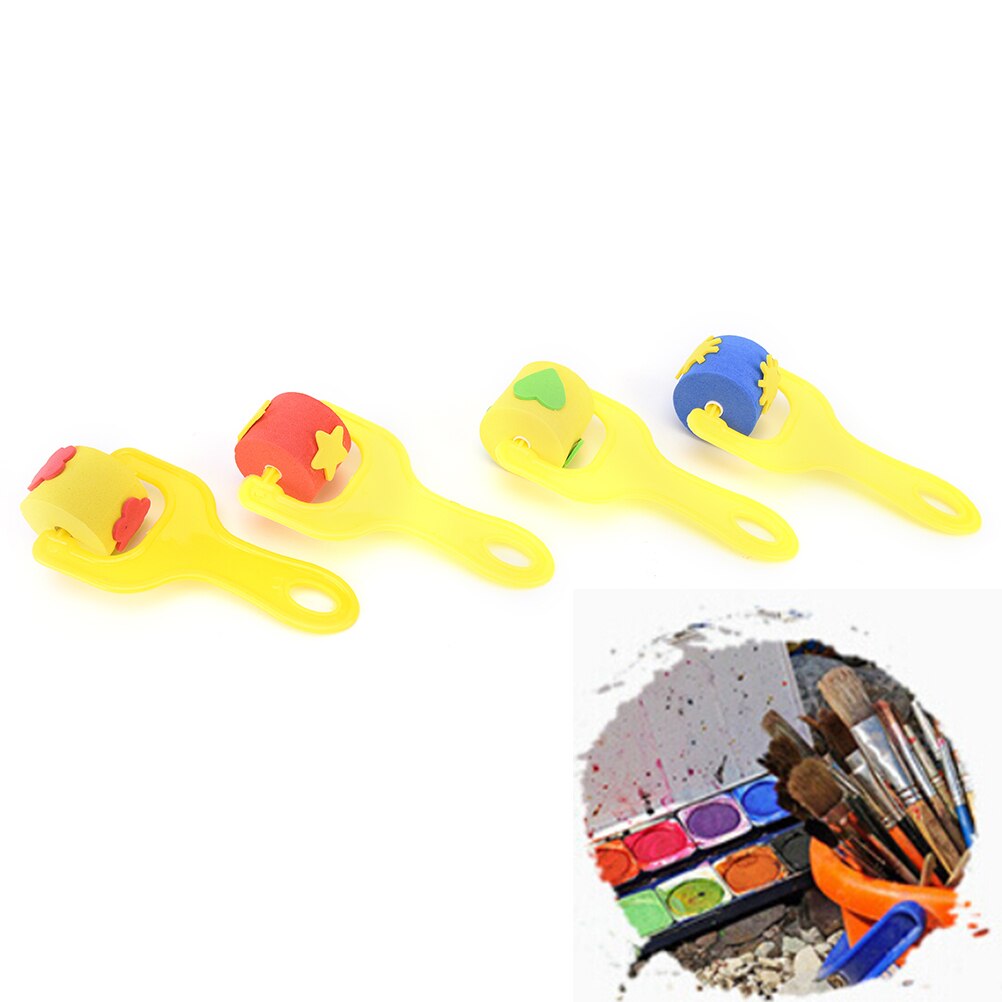 Paintbrush EVA Nursery Art Craft Paint Random Color Children Painting Graffiti Sponge Roller Brusher For Kid Drawing Supplies
