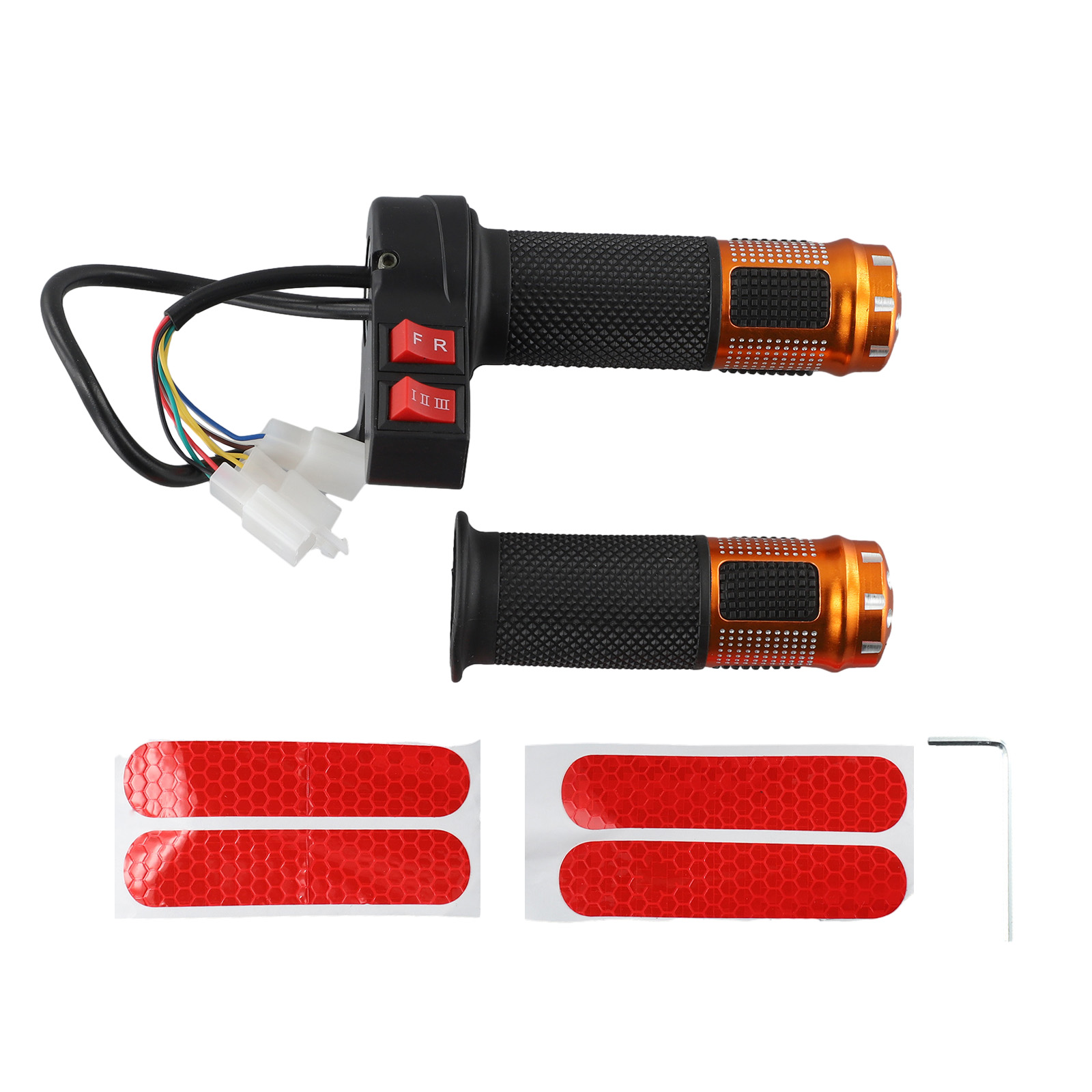 Electric Bicycle E-Bike Throttle Handle Tricycle Accelerator Forward Backward 3 Speeds Throttle Grip Handlebar Throttle Handle