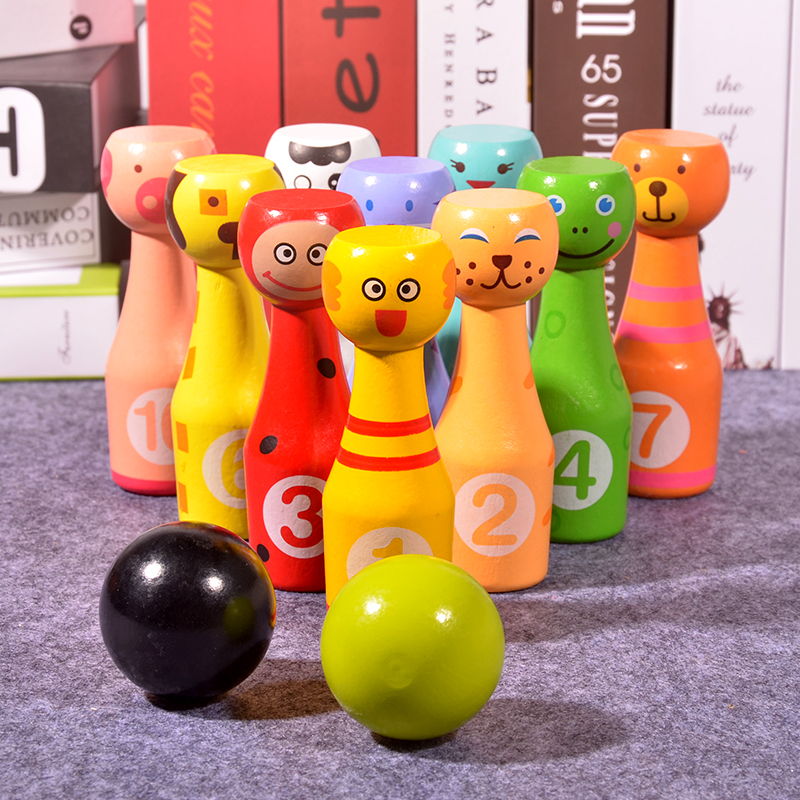 Home Sport Bowling Speelgoed Houten Kinderen Kleuterschool Indoor Kit Mini Tafelblad Jongen Grappige Ability Ontwikkelen Puzzel Speelgoed AA5BB