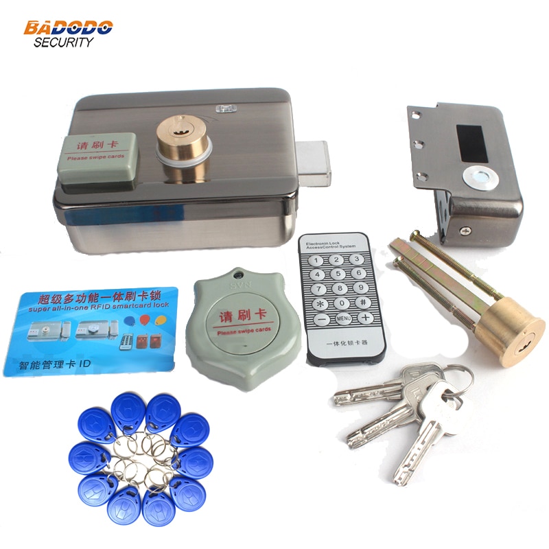 Elektrisch slot 125 KHz RFID ID EM card motor slot kan sluit intercom voor toegangscontrole systeem