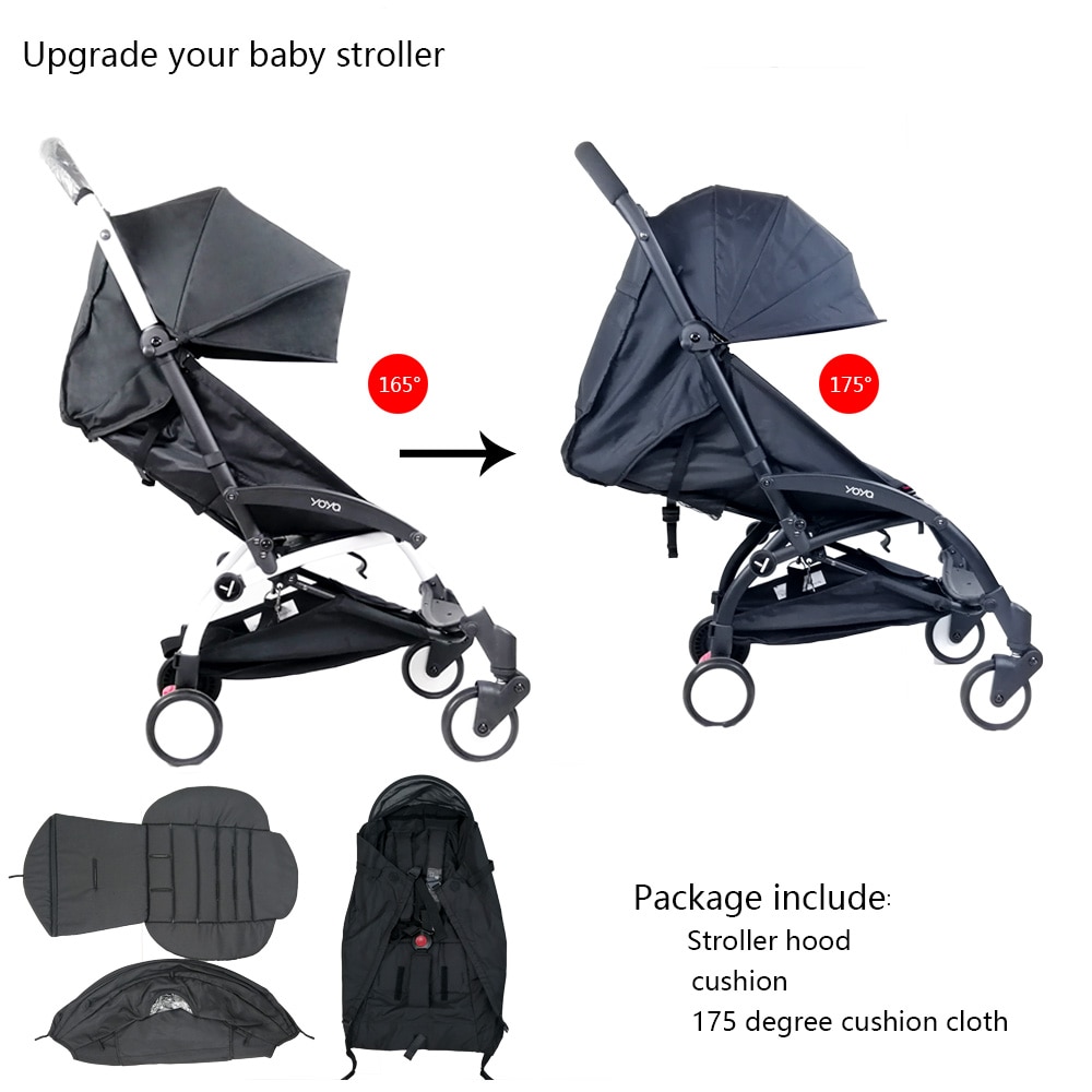 3Pcs/set Stroller Cover And Cushion Oxfords Back Zipper Pocket Baby Stroller Accessories For Babyzen yoyo Yoya Babytime Stroller