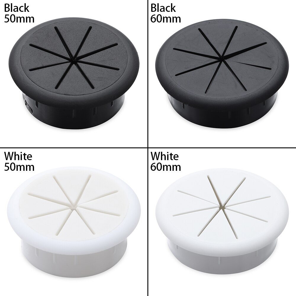 Desk Cord Grommet Flexible Silicone Cable Hole Cover Wire Organizer Cable Pass Through Round Gasket White Black Yellow