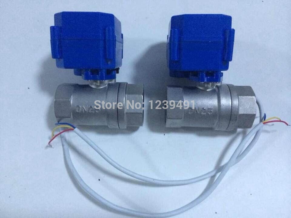 Motorized Ball Valve 1/2" DN15 DC12V 2 way Stainless Steel 304 Electric Ball Valve ,CR04 Wire