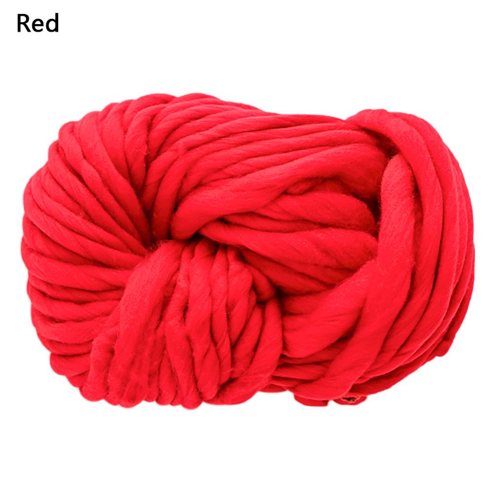 Chunky Zachte Wol Garen Sjaal Knit Dikte Warme Muts Huishoudelijke Benodigdheden Super Dikke Natuurlijke Wol Katoenen Draad Spinning Q4: Red