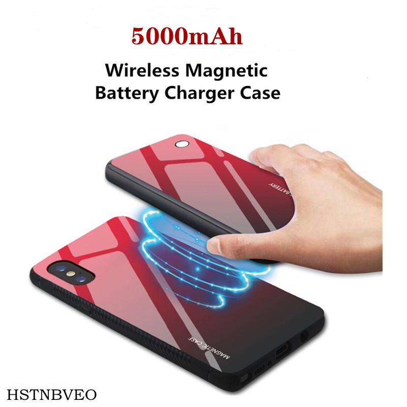 KQJYS Wireless Magnetic Battery Charger Case For Samsung Galaxy S8 Plus Portable Power Bank Case For Galaxy S8 Battery Case