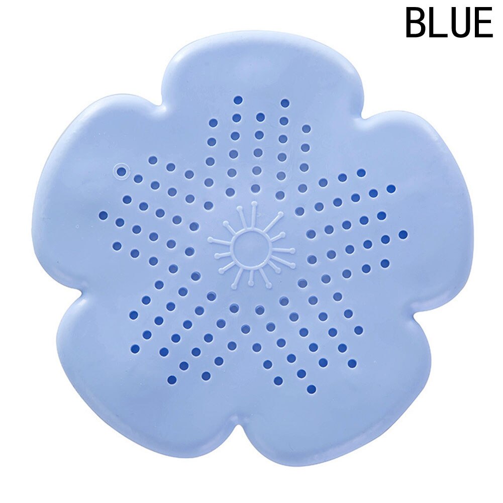 Filtre en Silicone pour baignoire, bouchon de douche, trou de vidange, filtre, filtre d&#39;évier, pour salle de bains, toilettes, accessoires de cuisine: Bleu