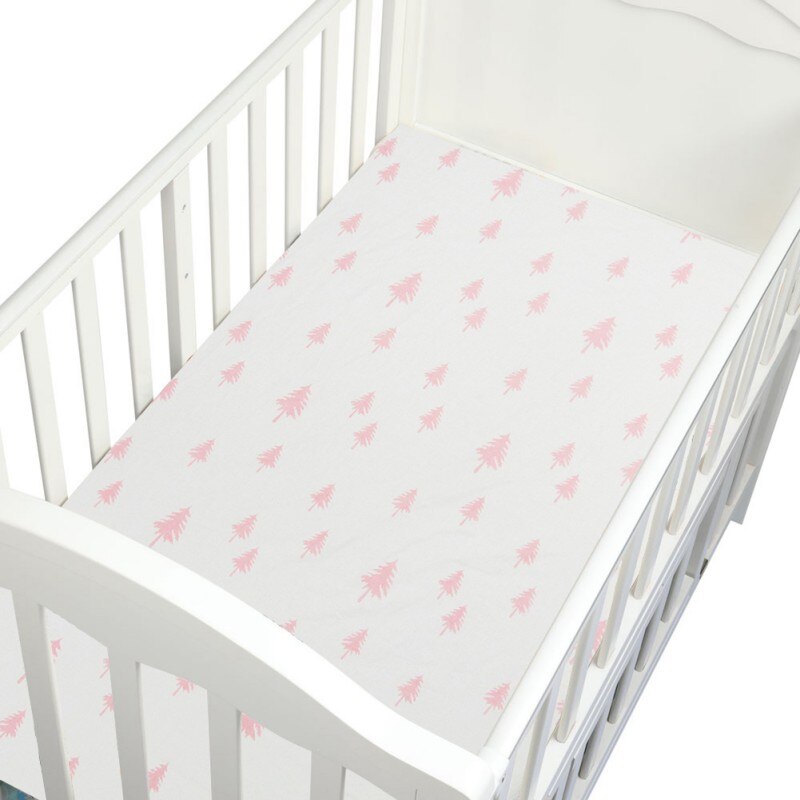 Crib Sheets Infant Baby Girl Boy Sheets Geometric Tree Fitted Crib Sheets Toddler Bed Mattresses Standard Mattress: 6