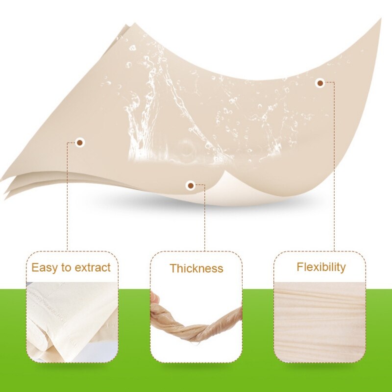 Household Natural Color Panda Paper Towels For Home Kitchen Cleaning Tools Accessories Cleaning Toilet Papers 100 Sheets