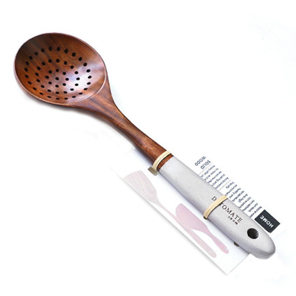 Laca de teca sencilla, utensilios de cocina coloridos, cocina de madera maciza, utensilios domésticos de cocina respetuosos con el medio ambiente: green