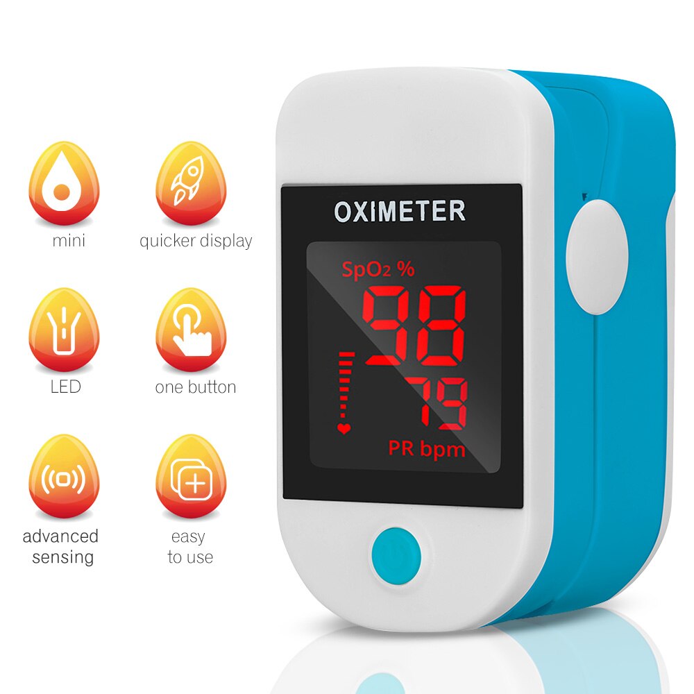 Fingertip Pulse Oximeter Blood Oxygen Mini SpO2 Saturation meter Oximetro Oximeter Monitor Oxygen Pulse Rate Measuring Gauge