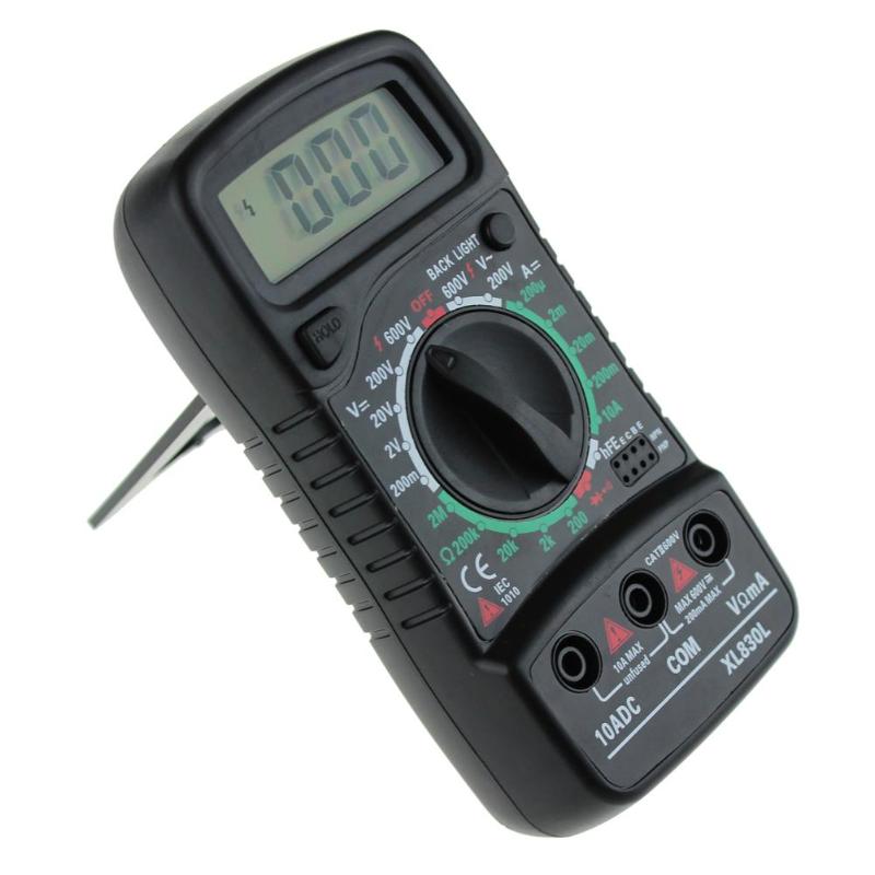 XL830L DT830B High Safety AC/DC Multimeter LCD Digital Volt Amp Ohm Tester Meter Voltmeter Ammeter Overload Protect With Probe