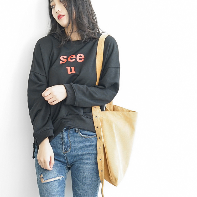 Koreansk stil tyk corduroy canvas taske college stil kvinders skulder skrå dual use klud taske rem justerbar