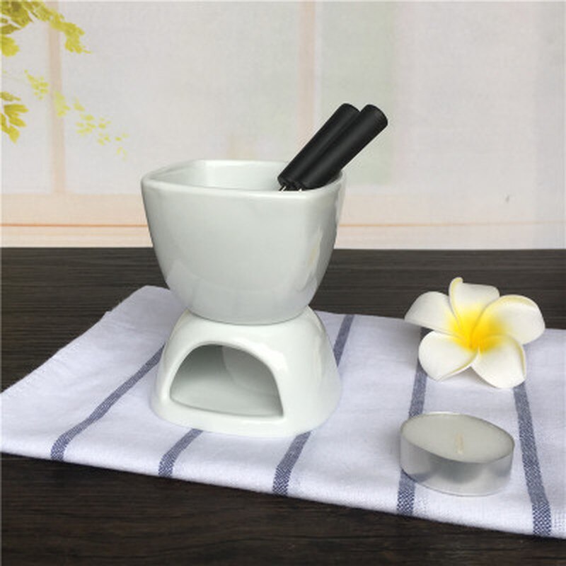 Ost mini choklad fondue set hightea servering fondue pot mini ost fondue fondue set hushålls keramik diy uppvärmning