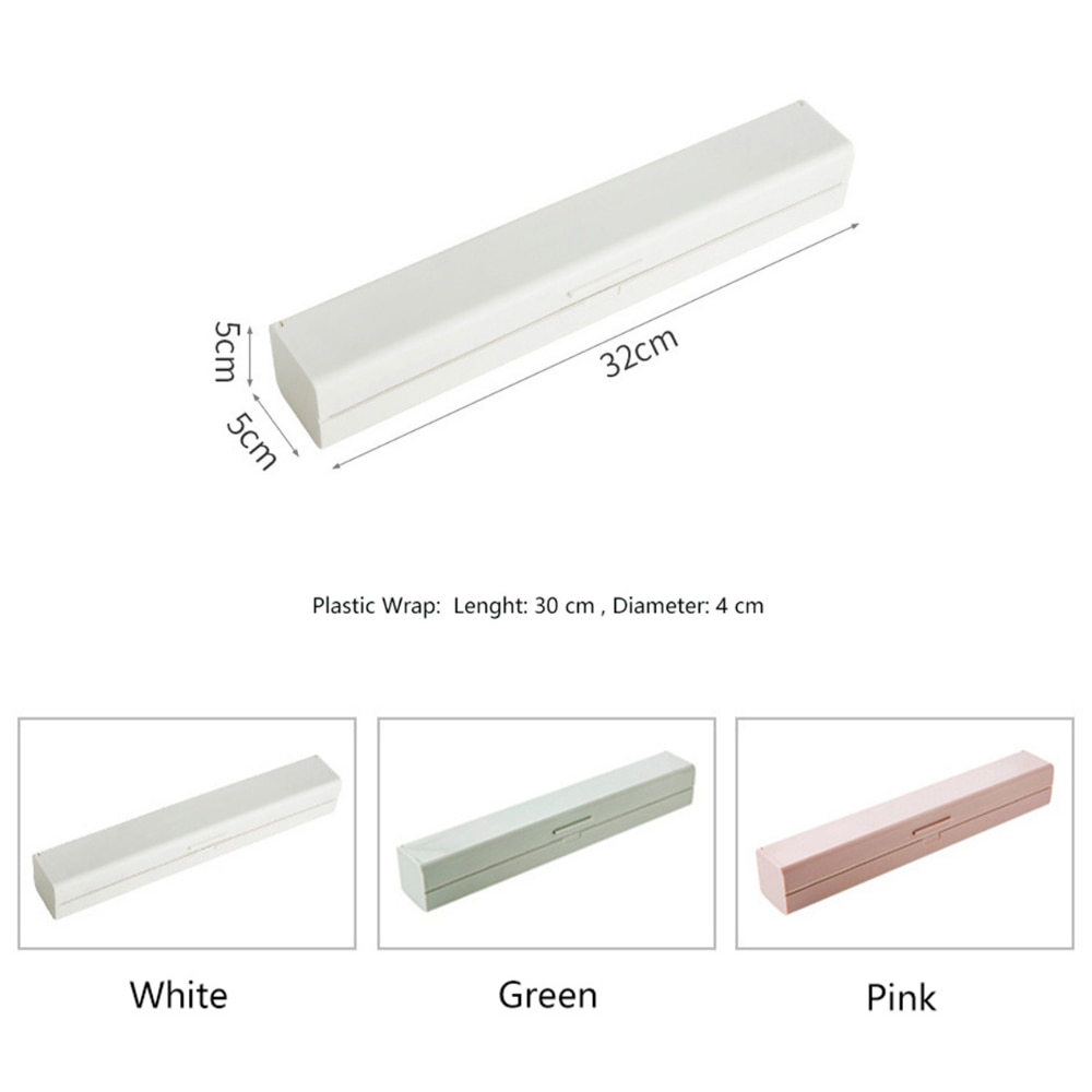 Magnetisk cling wrap dispenser rullfodral plastfolie dispenser skärare konserveringsmedel filmlåda kökstillbehör mat plast