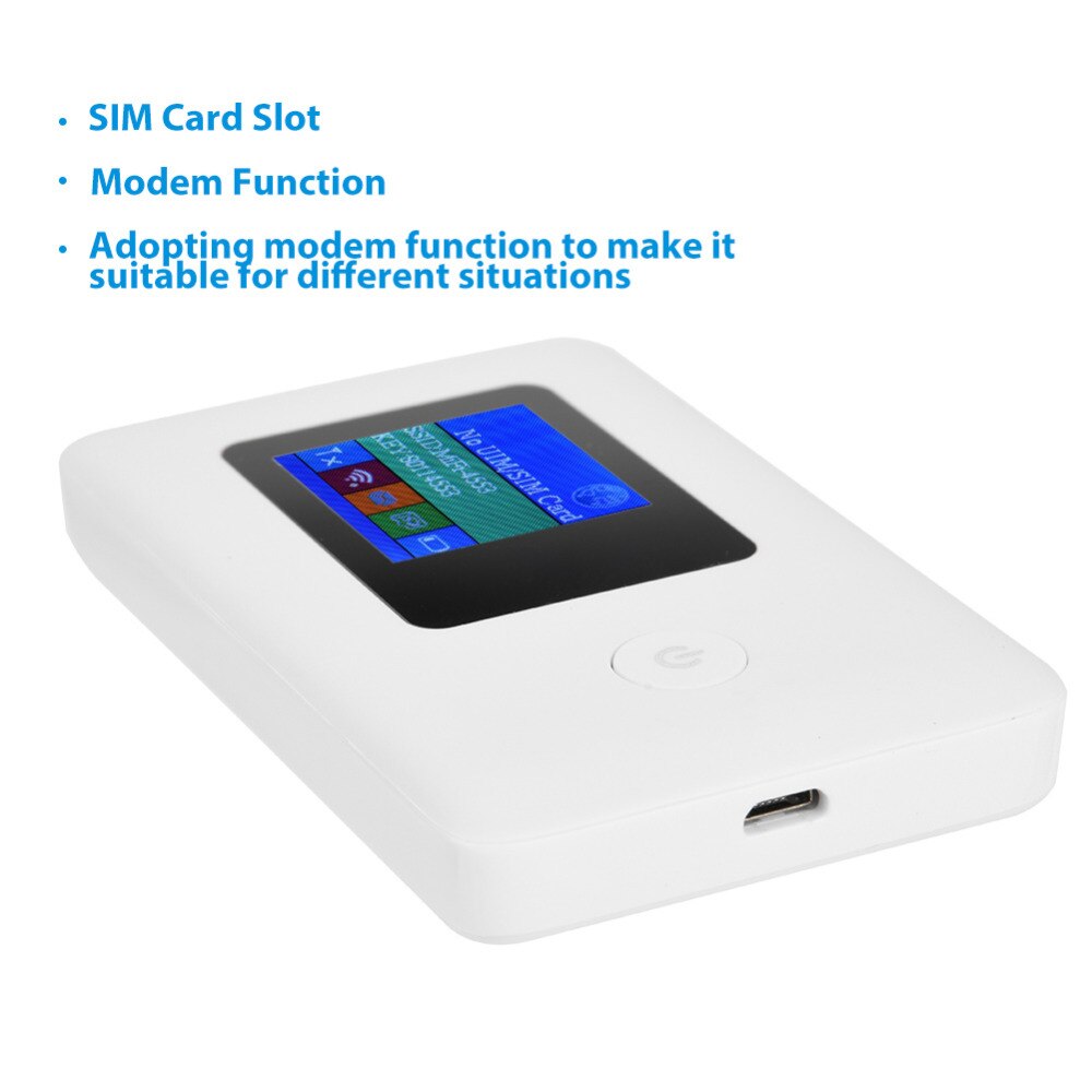 LR112E SIM Card Type 4G Modem WiFi Router 2.4GHz 150Mbps Data Transmission Mobile WiFi Hotspot