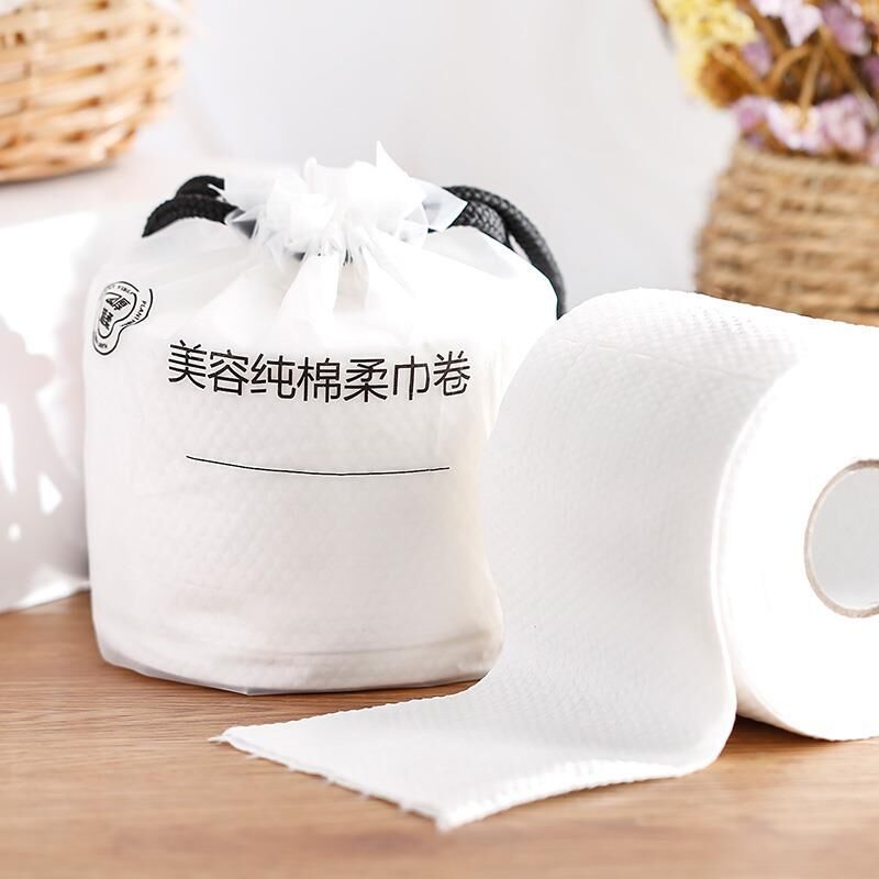 1 Roll Of Disposable Non-Woven Facial Tissue Paper Make-Up Wipes Cleansing Cotton Pad