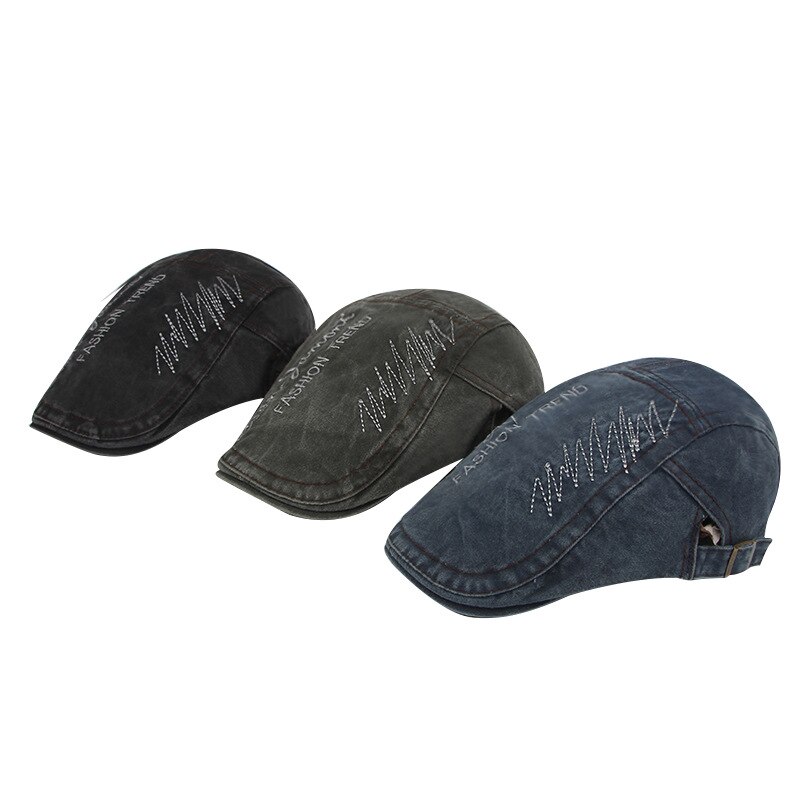 Gorras tipo boina de verano para hombres y mujeres, Bordado de letras con visera, para el Sol, para exteriores, novedad