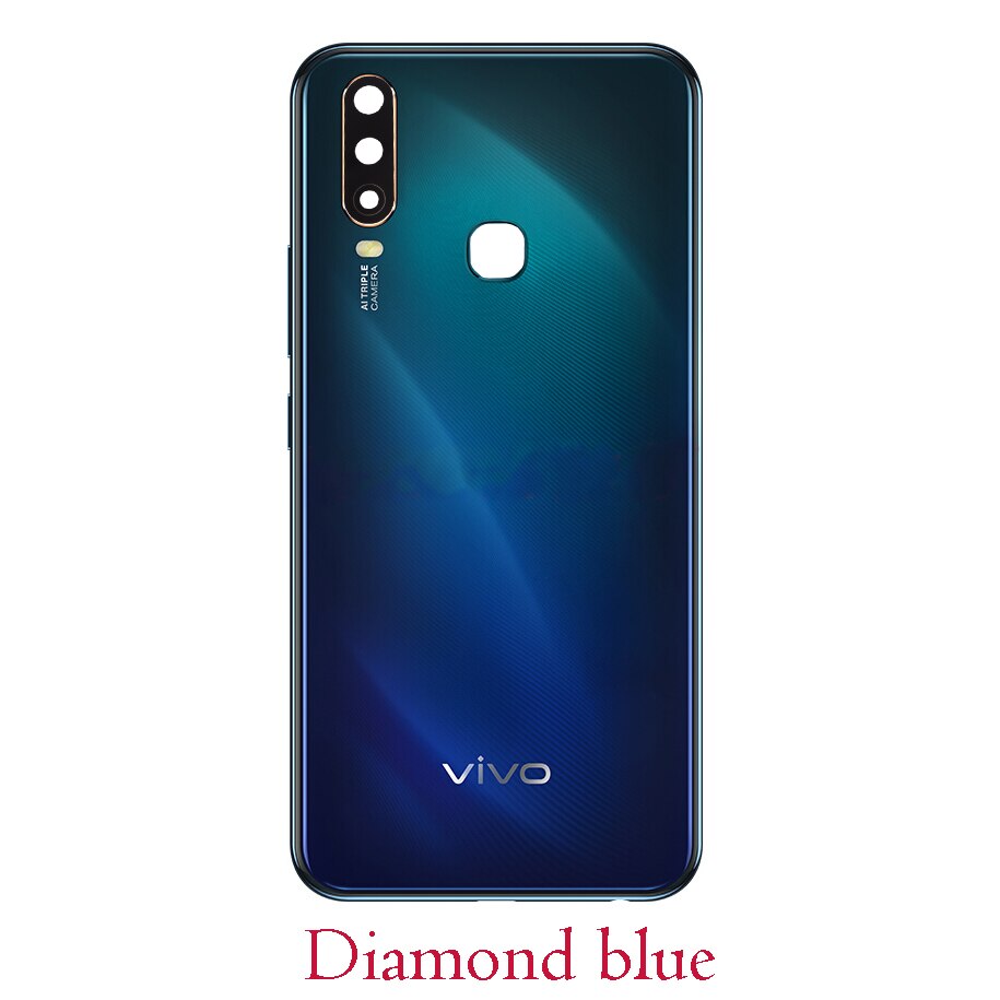 Original Battery Cover for Vivo Y12 Y15 Y17 - Plastic Back Case: Diamond Blue