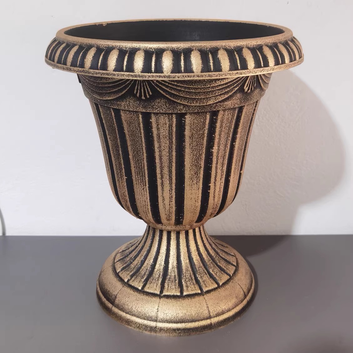 Goldene Vase für Hochzeit, Geburtstag, Weihnachten, Festival, Party, Dekoration, Originalität, retro-Stil, europäische Blumentopfvasen aus Kunststoff: Blau