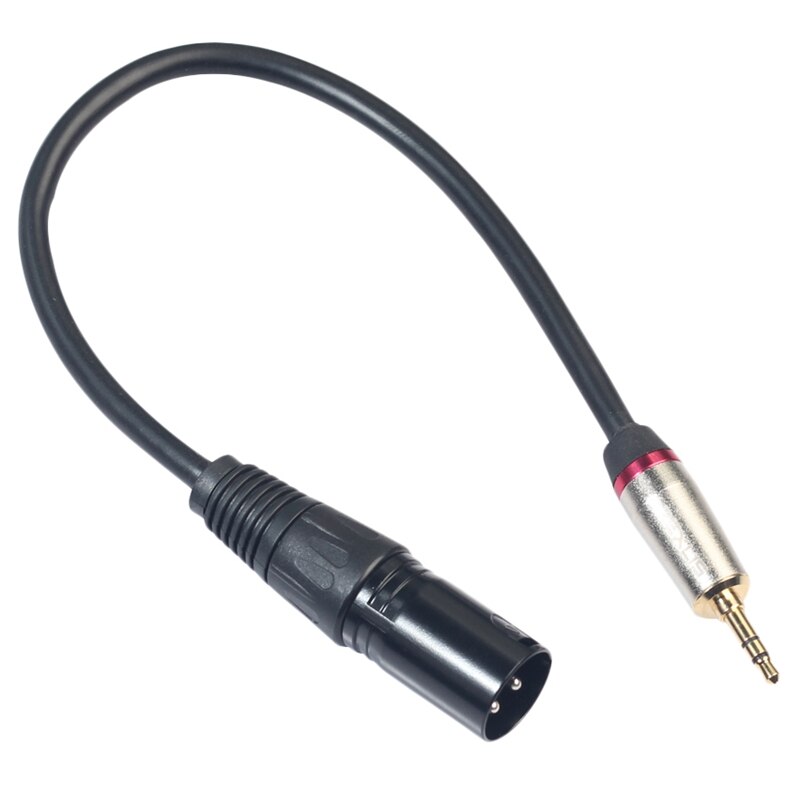 0.3M Xlr 3Pin Male To 3.5Mm Trs Male Stereo Plug Shielded Microphone Mic Connector Adapter: Default Title
