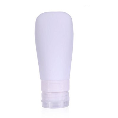 Silikon reseflaskor 38/60ml tomma squeeze resebehållare läckagesäkra påfyllningsbara för schampo balsamlotion: 60ml / Vit