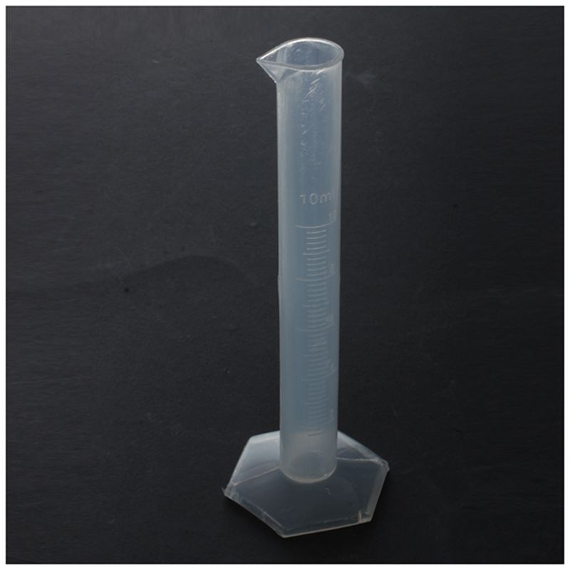 Laboratorium Hex Base 10 Ml Vloeibare Meting Plastic Afgestudeerd Cilinder