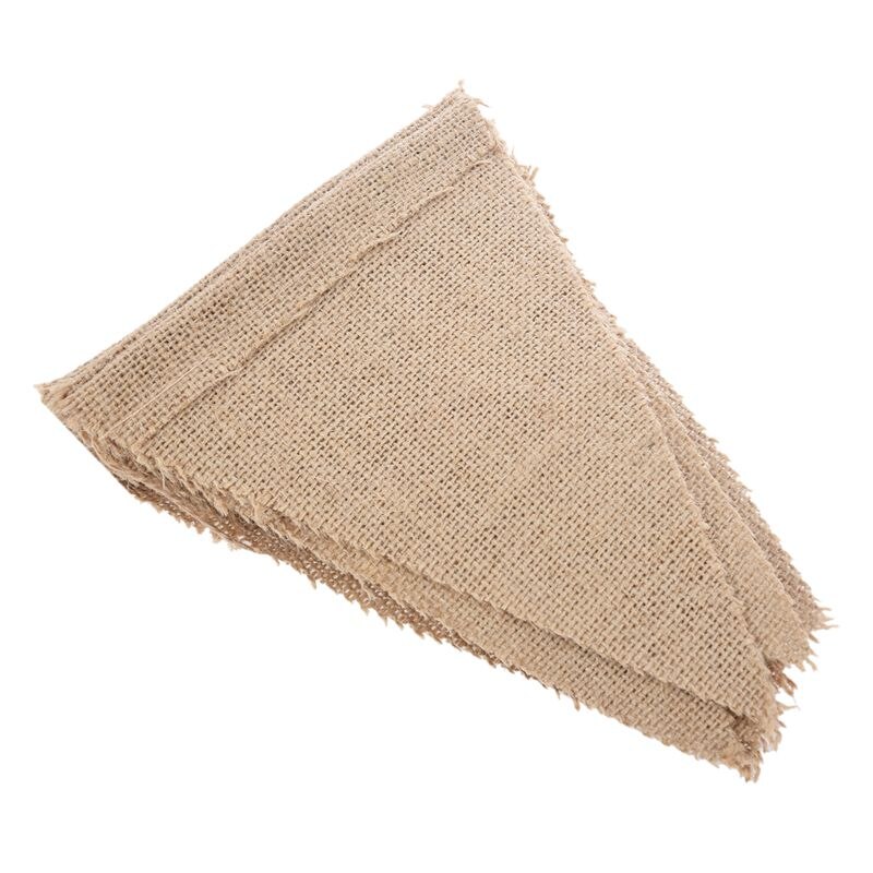 JEYL 3.7M Rustic Jute Hessian Burlap Lace Bunting Shabby Chic Wedding Banner