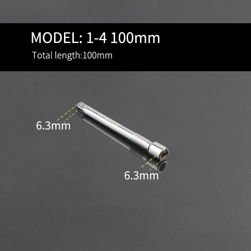 Socket ratchet wrench extension bar 1/4" 3/8" 1/2" crv 50/75/100/125/150/250mm long bar: 1-4 100mm