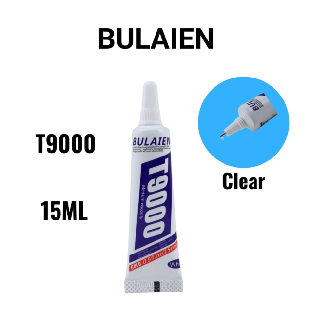 Bulaien T9000 15Ml Clear Contact Telefoon Reparatie Lijm Acryl Vriendelijke Lijm Met Precisie Applicator Tip: Default Title