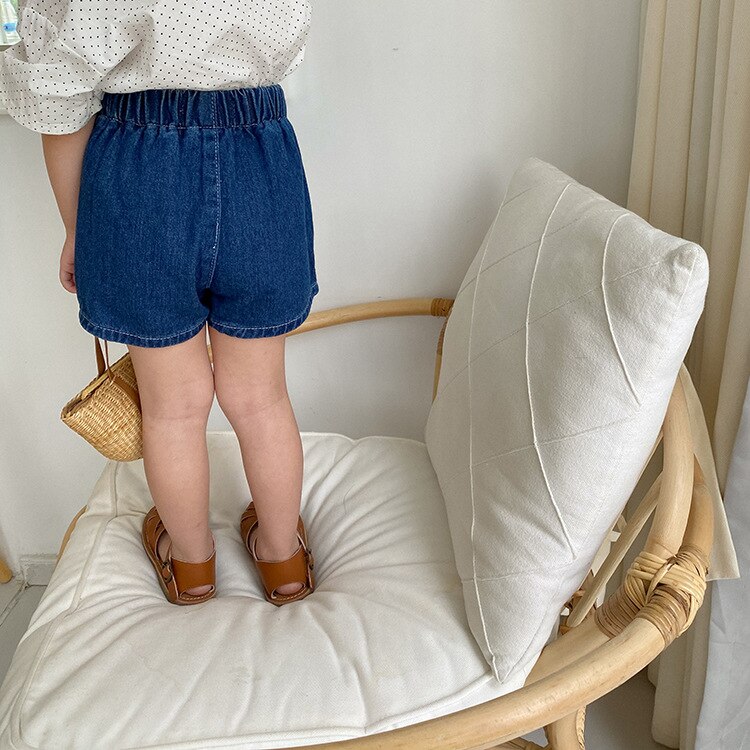 Style coréen filles mignonnes 3 boutons jupe-culotte denim décontracté tout-match jupe divisée