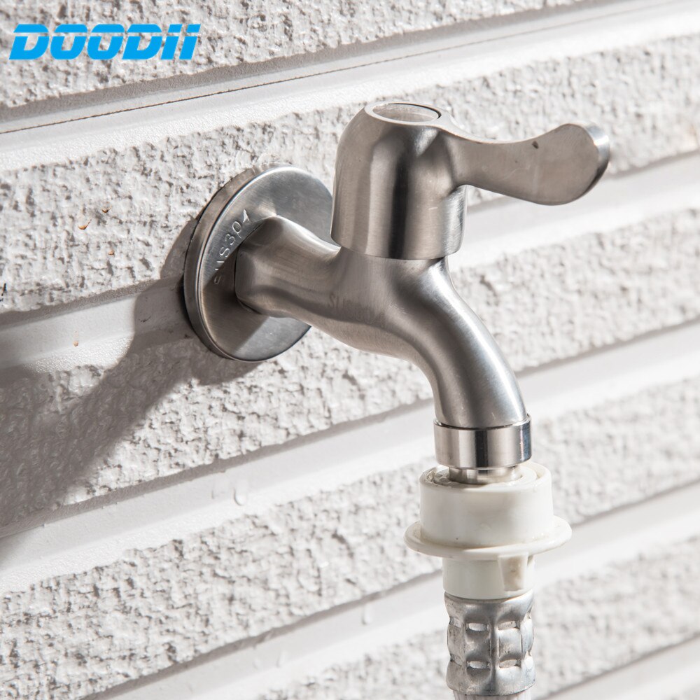Doodii Wall Mount Badkamer Kraan 304 Rvs Tuin Wc Bibcock Kraan Kraan voor Wasmachine