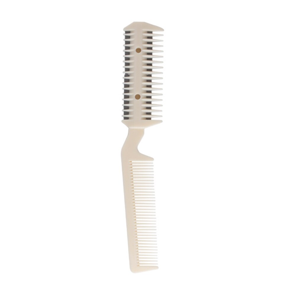 Peine recortador de pelo para mascotas, para gatos y perros, 2 cuchillas de afeitar, cepillado, herramienta de limpieza y corte de pelo, peine para peinado y corte de pelo: beige